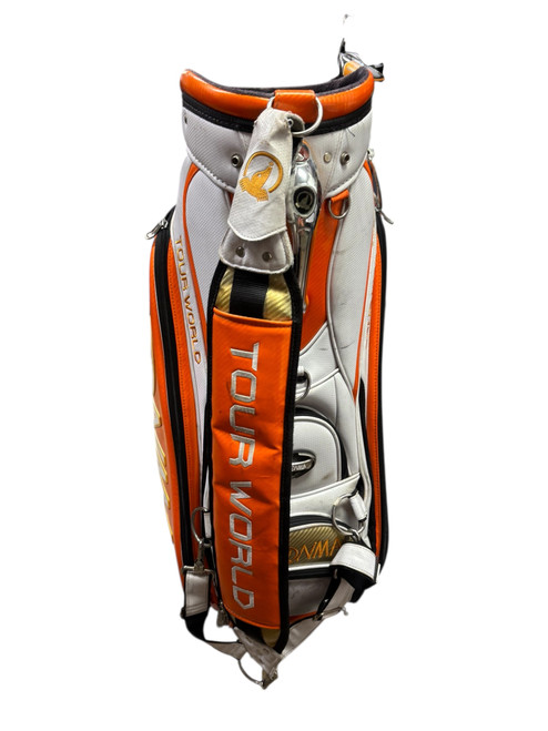 Vist Large View of Product Image Which is Used Honma Team Tour World CADDY BAG Golf Staff Bag Cart Bag Orange w/ Rain Hood - Personalized 11731-S000139995