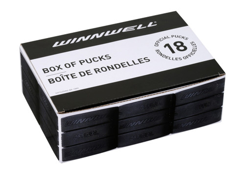 New WINNWELL HOCKEY PUCK BOX 6OZ 18PK 11285-WLLIHP7625VR6BK18B Vist Large View of Product Image Which is New WINNWELL HOCKEY PUCK BOX 6OZ 18PK