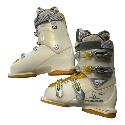 Used Head DREAM THANG 10 Womens DH Ski Boot White 245 MP - M06.5 - W07.5 11362-S000160442
