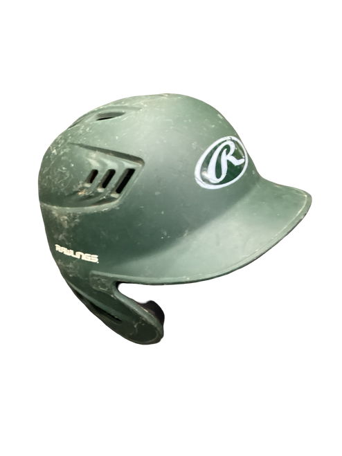 Used Rawlings 80 MPH HELMET Batting Helmet w/Mask Green MD 11613-S000160818