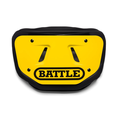Vist Large View of Product Image Which is Battle Sports Team Color Youth Back Plate Yellow/Black #10AC000015