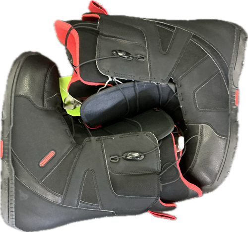 Used Burton MOTO Mens Snowboard Boots Black And Red Senior 13 11897-S000147372