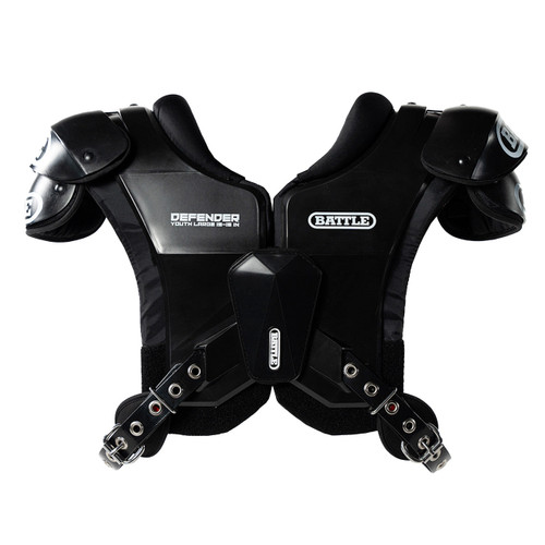 Vist Large View of Product Image Which is Battle Sports Defender Youth Shoulder Pads Black #51AC000003