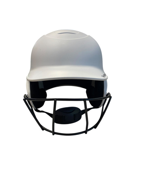 Vist Large View of Product Image Which is Used BoomBah BBHDR Batting Helmet w/Mask White M/L