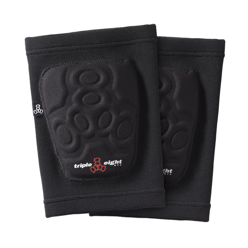 Vist Large View of Product Image Which is New Triple Eight Covert Skating Knee Pads Black- LG