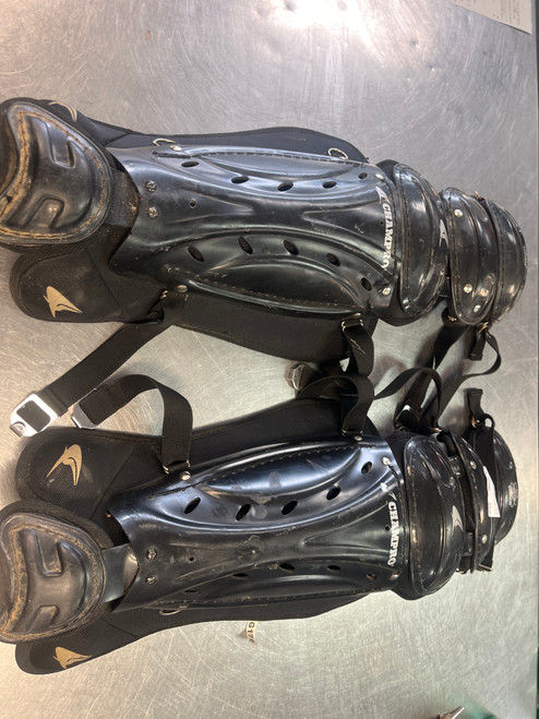 Vist Large View of Product Image Which is Used Champion Sports CG170 Catchers Leg Guards Black Intermed