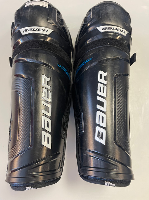 Used Bauer X Senior Shin Guards Black 15" 11860-S000291891