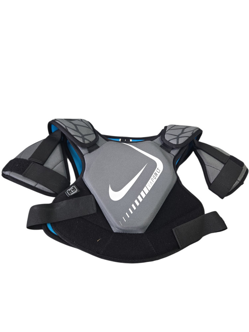 Used Nike VAPOR LT YTH Lacrosse Shoulder Pads Grey LG 11617-S000325677