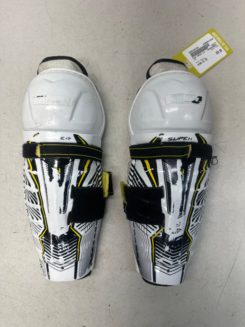 Vist Large View of Product Image Which is Used CCM TACKS Junior Shin Guards White 12" 11835-S000194758
