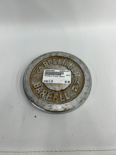 Vist Large View of Product Image Which is Used Standard Plate (Each) 3 lb 11871-S000015824