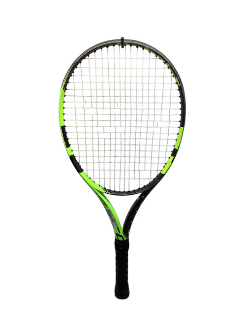 Vist Large View of Product Image Which is Used Babolat PURE AERO JR 26 Junior Tennis Racquet Lime Green 26"