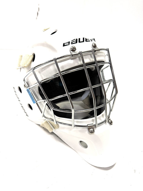 Used Bauer 930 GOAL MASK S/M Senior Goalie Helmet/Mask White S/M 11860-S000291939