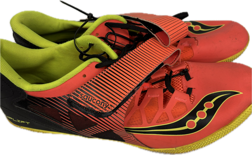 Vist Large View of Product Image Which is Used Saucony Track & Field Cleats Adult Pink Senior 13