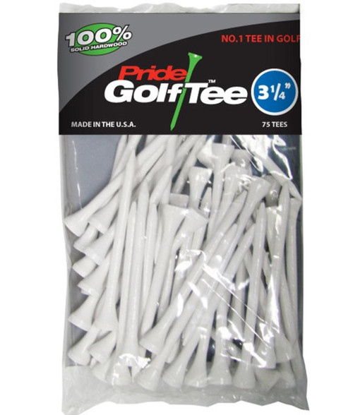 Vist Large View of Product Image Which is 75 COUNT 3 1/4" TEES WHITE