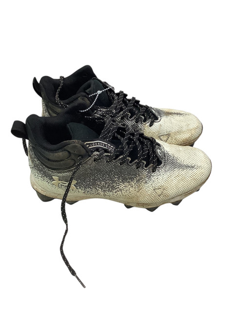 Vist Large View of Product Image Which is Used Under Armour LOCKED DOWN FB CLEATS Youth FB Cleats Black And White Youth 06.0 11347-S000248155