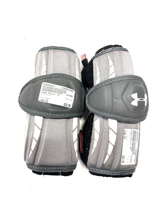 Used Under Armour UK Lacrosse Arm Pads/Guards Black LG 11860-S000291981