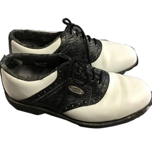Vist Large View of Product Image Which is Used Footjoy eComfort Saddle Men's Golf Shoes 