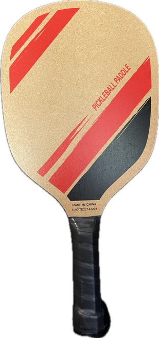 Used WOOD RD/BK Pickleball Racquet Brown