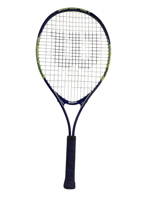 Vist Large View of Product Image Which is Used Wilson TITANIUM Adult Tennis Racquet Navy Blue 4"