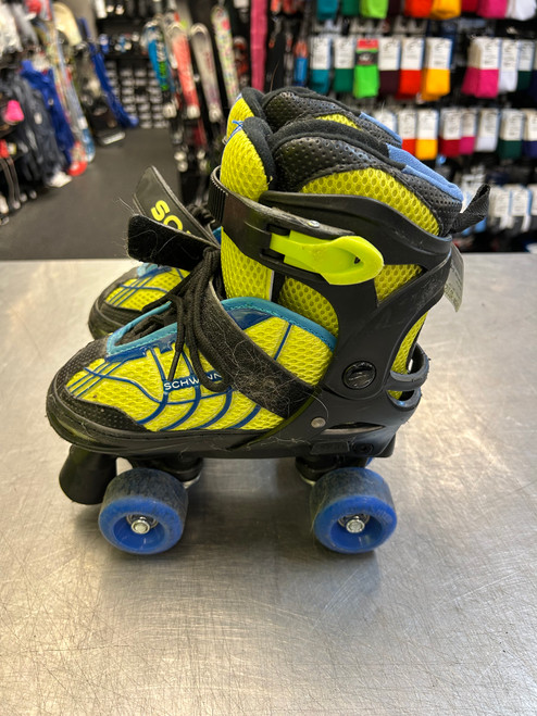 Used Schwinn 1-4 Junior Roller Quad Skates Yellow Adjustable 11339-S000190108