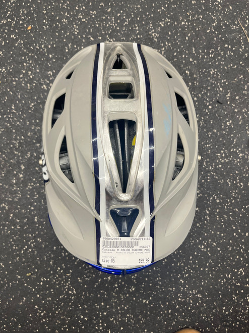 Used Cascade R COLOR CHROME MASK Lacrosse Helmet Grey One Size 11162-S000429651
