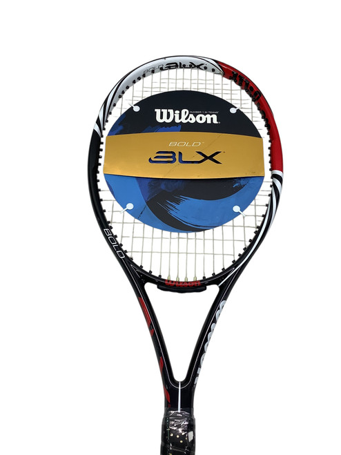 Vist Large View of Product Image Which is Used Wilson BLX Adult Tennis Racquet Black 4 1/2"