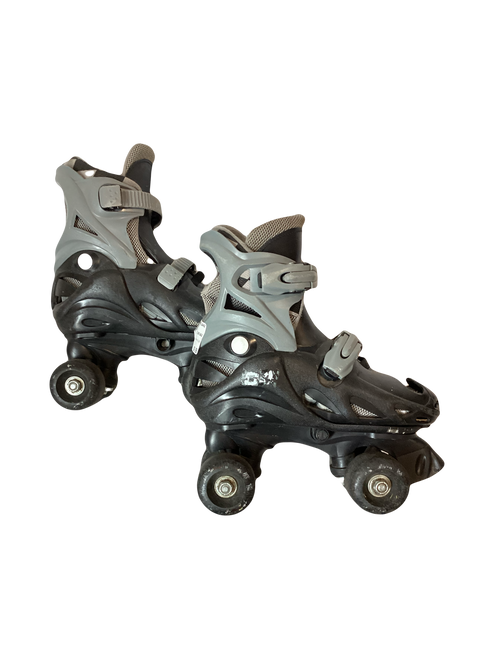 Used VARIFLEX Junior Roller Quad Skates Black Adjustable 11642-S000130180