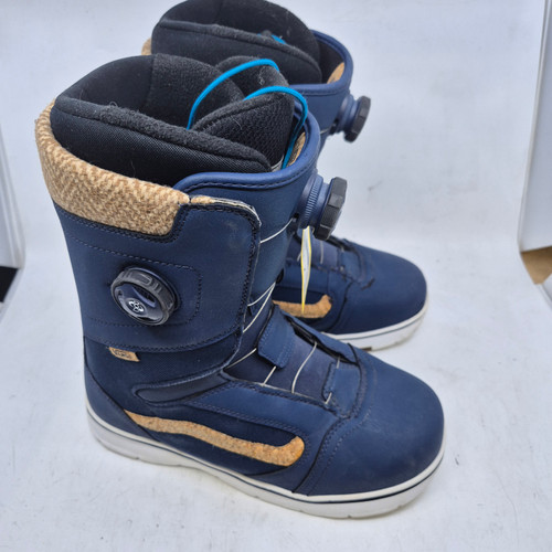 Vist Large View of Product Image Which is Used Vans AURA Mens Snowboard Boots Navy Blue Senior 9