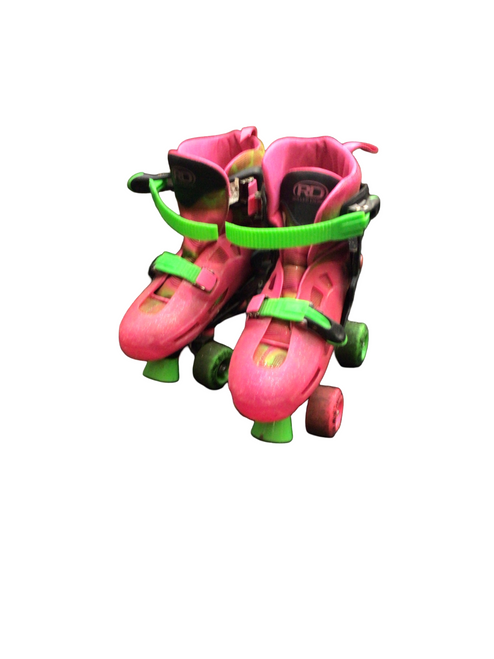 Used RollerDerby QUAD SKATES Junior Roller Quad Skates Pink Adjustable 11799-S000194405