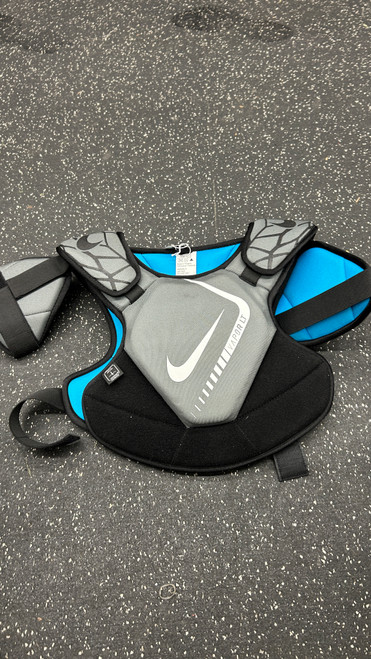 Used Nike VAPOR LT YOUTH Lacrosse Shoulder Pads Grey XL 11162-S000429715