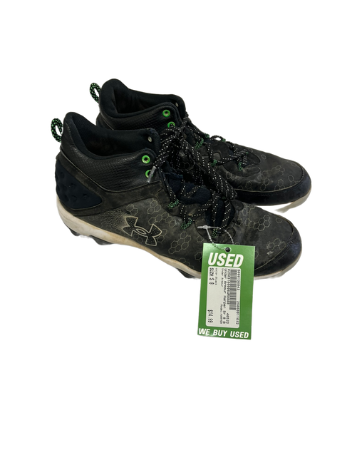 Vist Large View of Product Image Which is Used Under Armour Harper Mens 8 Baseball Cleats Black