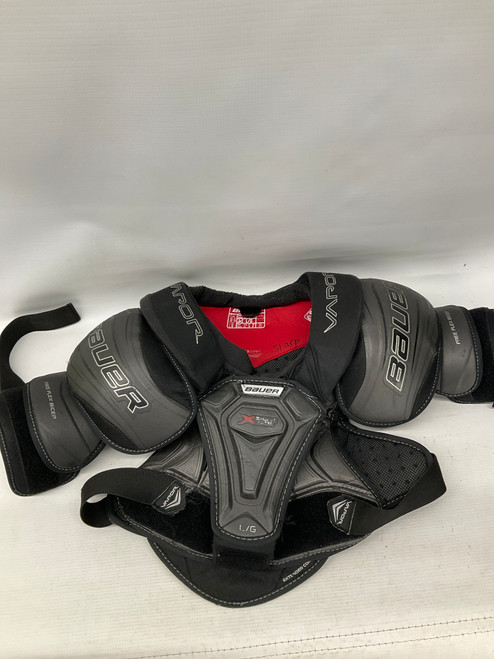 Vist Large View of Product Image Which is Used Bauer VAPOR X500 LITE Junior Shoulder Pads LG