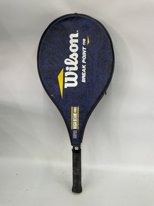 Vist Large View of Product Image Which is Used Wilson BREAK POINT 110 Adult Tennis Racquet Navy Blue Unknown