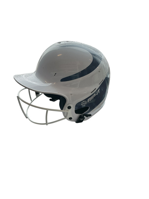 Vist Large View of Product Image Which is Used RIP-IT SOFTBALL HELMET Batting Helmet w/Mask White SM