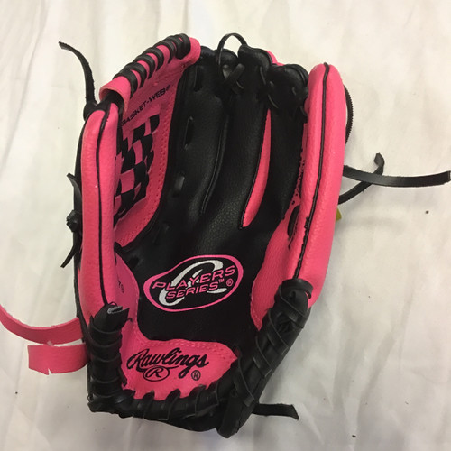 Used Rawlings PL950BP BB/SB Glove RH Throw Pink And Black 9 1/2" 11730-S000065086