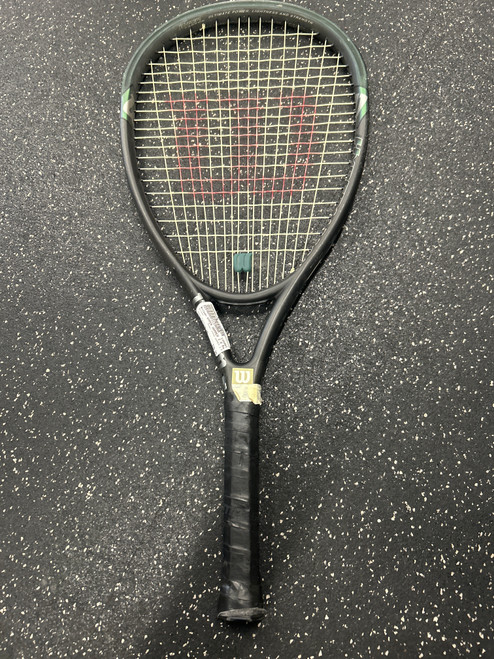 Vist Large View of Product Image Which is Used Wilson HYPER HAMMER 2.0 Adult Tennis Racquet Black 4 3/8"