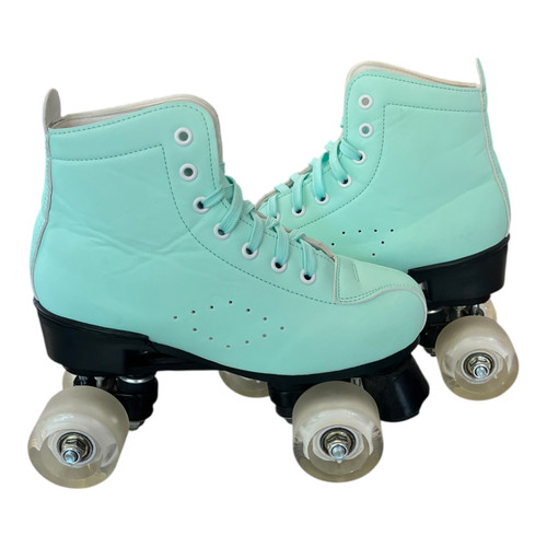 Used QUAD Senior Roller Quad Skates Turquoise Senior 7.5 11820-S000041754