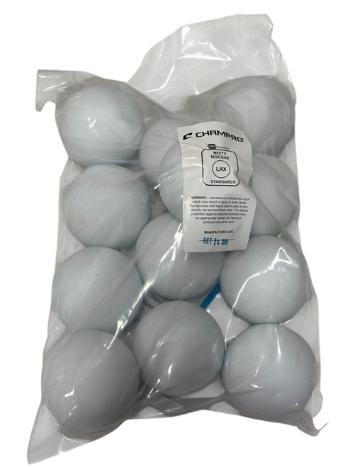 New Champro LBNW NOCSAE Lacrosse Balls White - 12 11731-S000140494