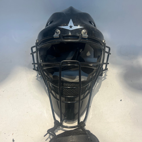Used All Star HELMET MASK Catchers Helmet w/Mask Black M/L 11878-S000020385