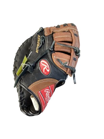 Vist Large View of Product Image Which is Used Rawlings RENEGADE BB/SB First Base RH Throw Black 11 1/2"