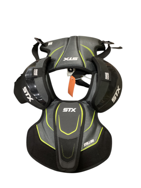 Vist Large View of Product Image Which is Used STX STALLION Lacrosse Shoulder Pads Black MD
