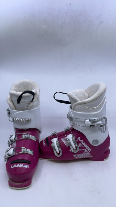 Used Lange STARLET 50 Girls DH Ski Boot White 215 MP - J03 10589-S000414161