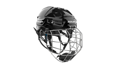 Vist Large View of Product Image Which is New Bauer S25 RE-AKT 70 HELMET COMBO MD BLK 11860-BAR1065672BLKM