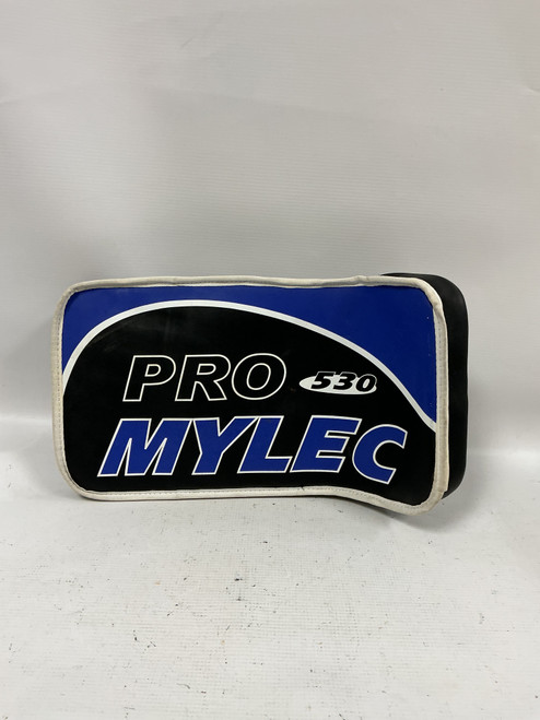 Vist Large View of Product Image Which is Used Mylec PRO 530 Senior Goalie Blocker Royal Blue
