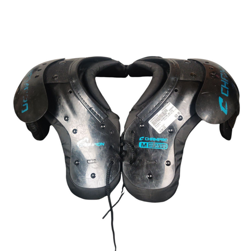 Vist Large View of Product Image Which is Used Champro SCORPION 80-110 Football Shoulder Pads Black Large 11218-S000403730