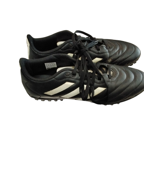 Vist Large View of Product Image Which is Used Adidas Soccer Turf Shoes Black And White Youth 10.0