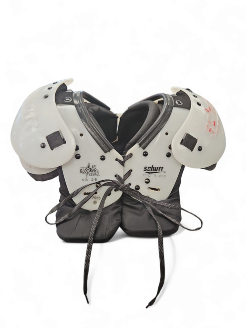 Vist Large View of Product Image Which is Used Schutt JR BLOCKER FB Shoulder Pads White XS 11863-S000022333