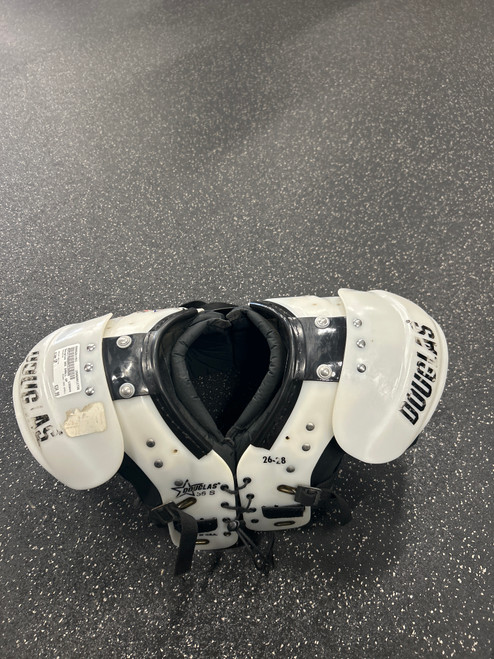 Vist Large View of Product Image Which is Used Douglas 36S SMALL FB Shoulder Pads White SM 11726-S000281751