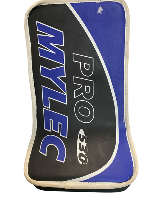 Vist Large View of Product Image Which is Used Mylec PRO 530 BLOCKER Senior Goalie Blocker Navy Blue