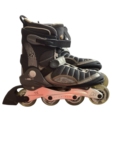 Used K2 VELOCITY Senior Roller Quad Skates Black Senior 9.5